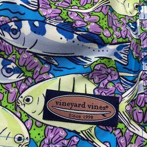 2 Pair Vineyard Vines Chappy Swim Trunks Fish Electric Blue & Bvi Fish Neon Rosa